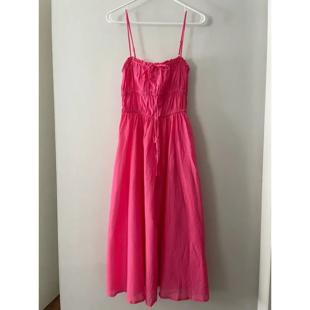 NWT New J. Crew Tie-Front Voile Cover-Up Midi Dress Size M